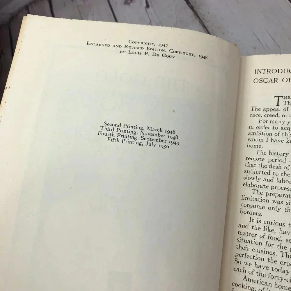 Vintage 1950 GOLD cookbook